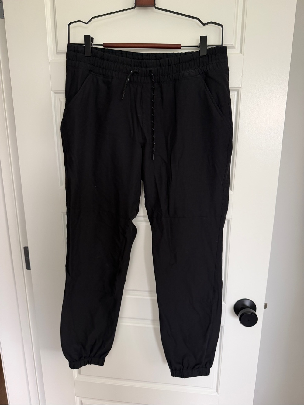 MEC Black Elastic-Waist Drawstring Jogger Hiking Pants